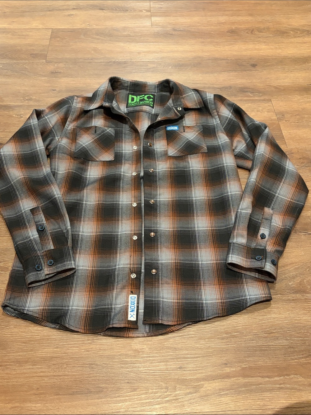 DIXXON Black & Brown Plaid Flannel Shirt